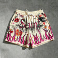 Men's Street Graffiti Print Casual Sports Shorts
