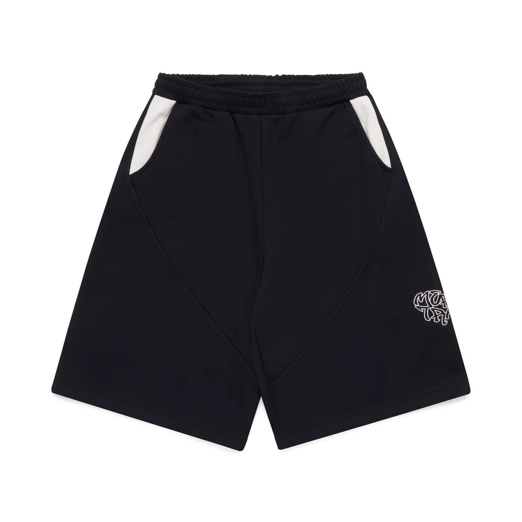 Men's Color-blocked Embroidered Drawstring Sports Shorts