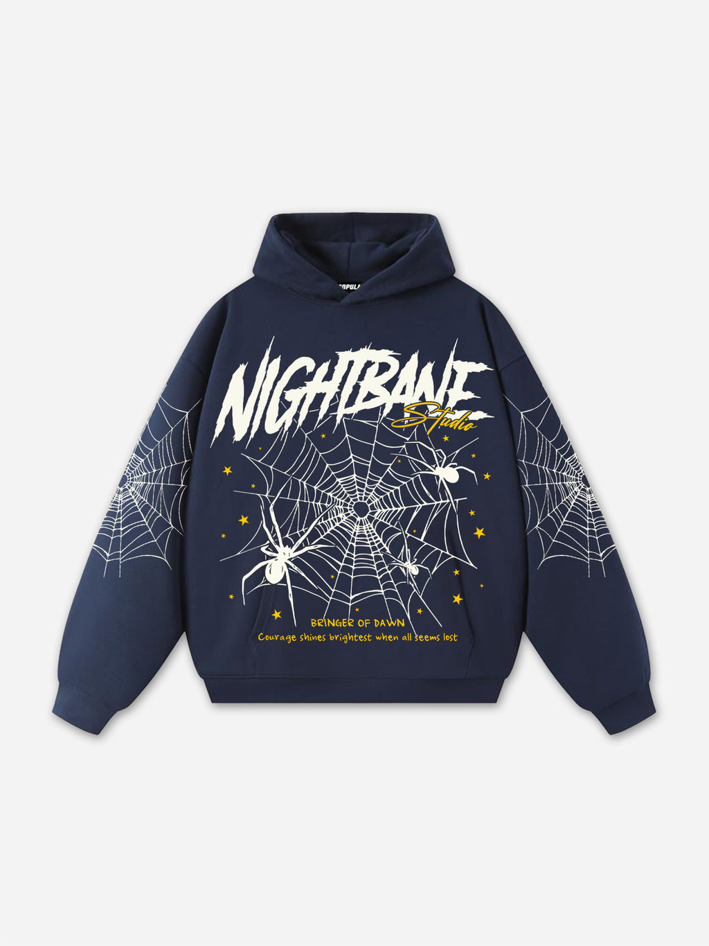 The Dark Night Bane Spider Web Graphics Pocket Hoodie