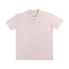 Retro Pure Cotton Casual Collared Short-sleeved Polo Shirt