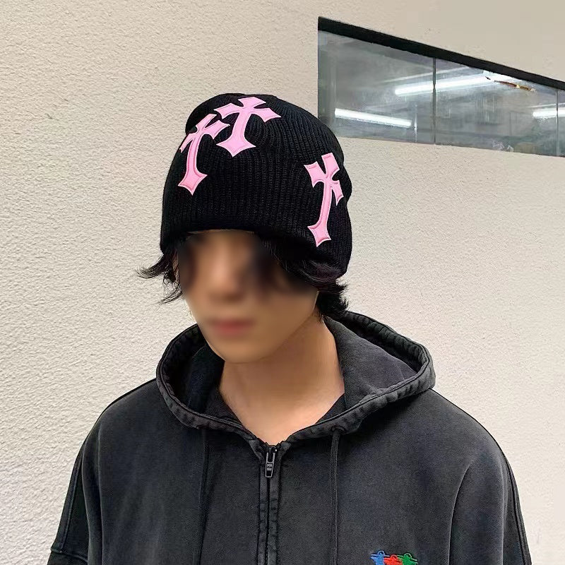 Casual Gothic Cross Pattern  Acrylic Knitted Hat