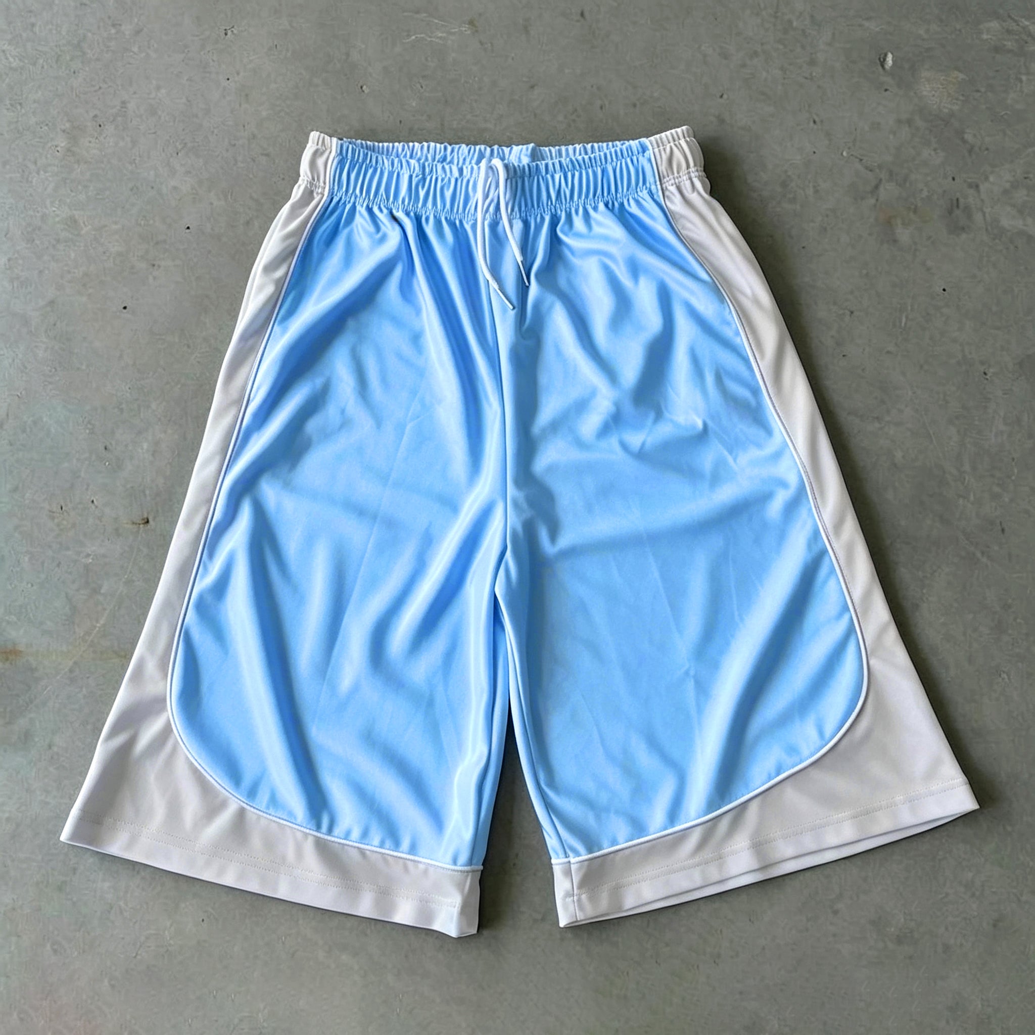 Men's Stylish Unique Color-blocked Drawstring Casual Shorts