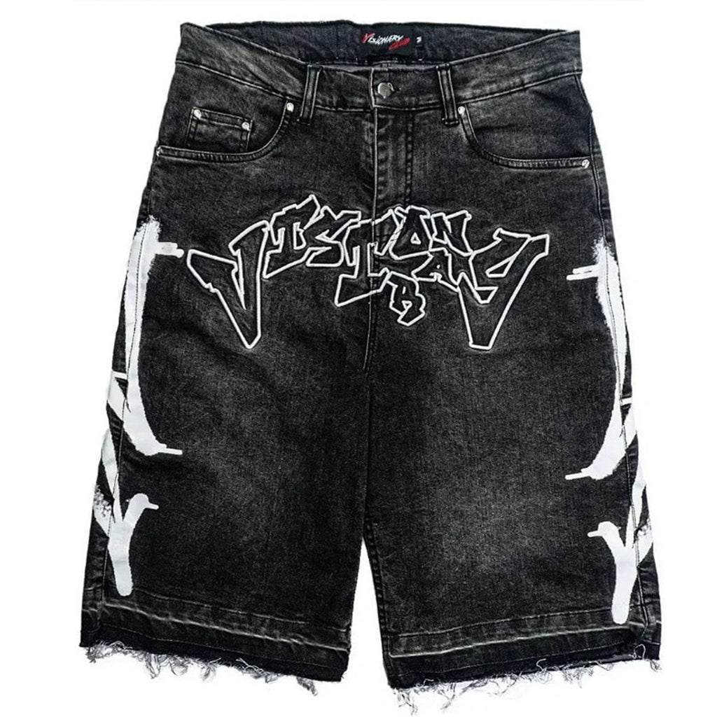 Graffiti Blitz Mid-length Straight Leg Printed Jorts