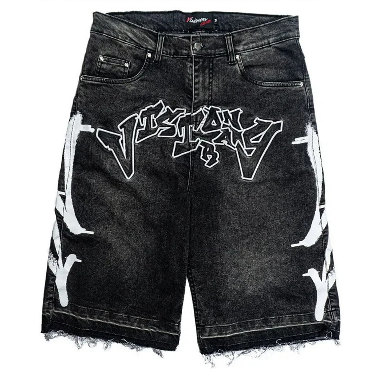 Graffiti Blitz Mid-length Straight Leg Printed Jorts