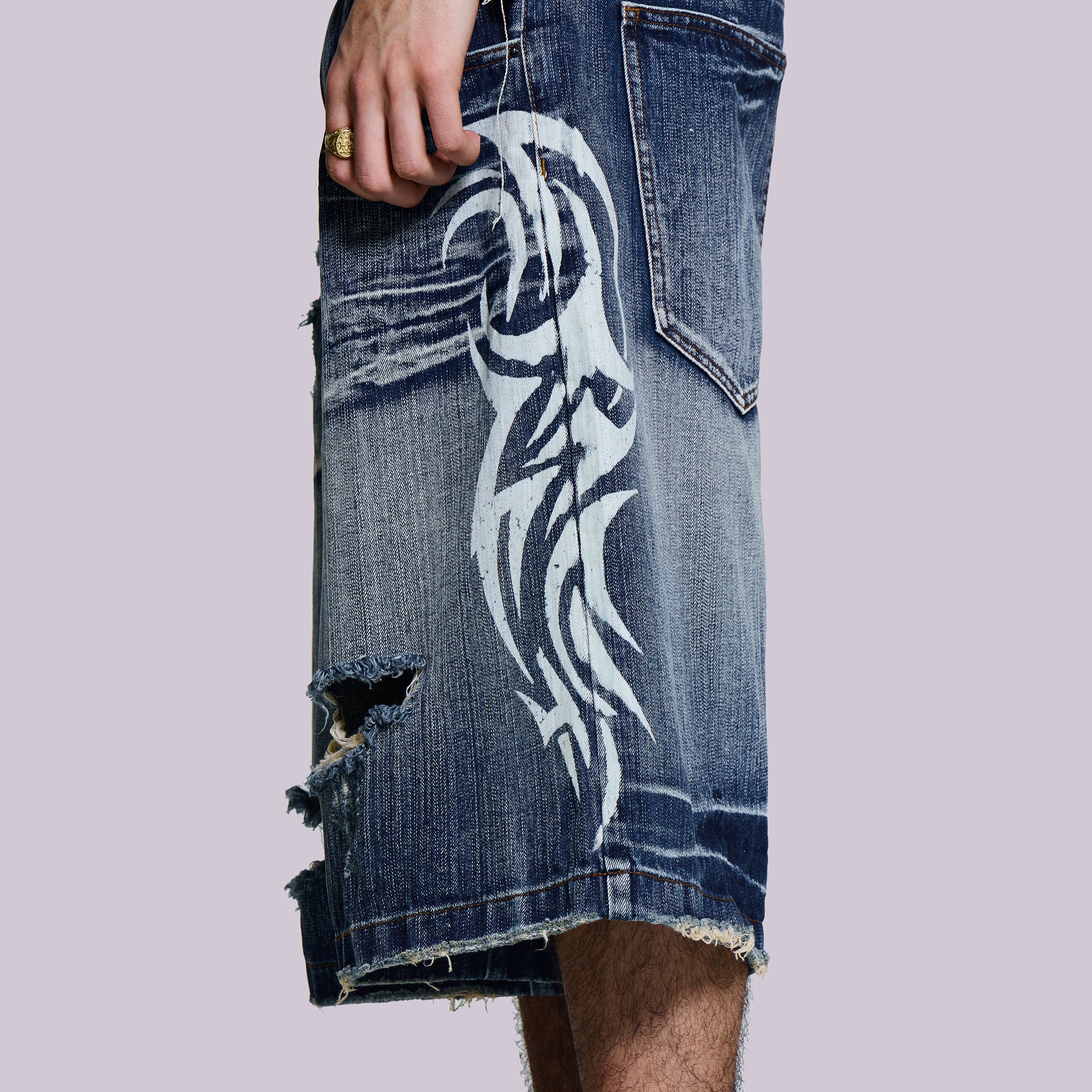 Men's Retro Y2k Fashion Denim Shorts