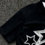 Men's Star Print Loose Short-sleeve Shirt