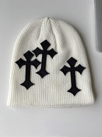 Casual Gothic Cross Pattern  Acrylic Knitted Hat