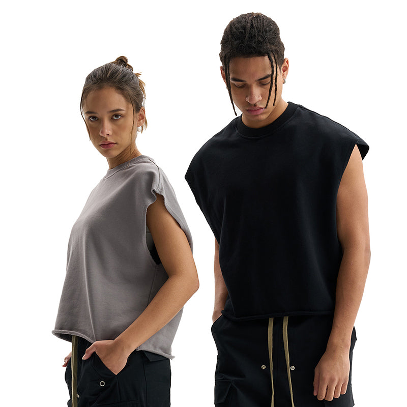 Unisex Basic Terry Cloth Short Tank Top