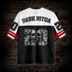 Heading To Hell Skull Net Jersey Graphic Mesh Jersey T-shirt
