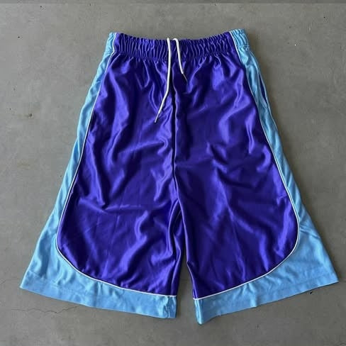 Men's Stylish Unique Color-blocked Drawstring Casual Shorts