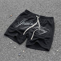 Jesus Is King Graphic Print Sports Shorts