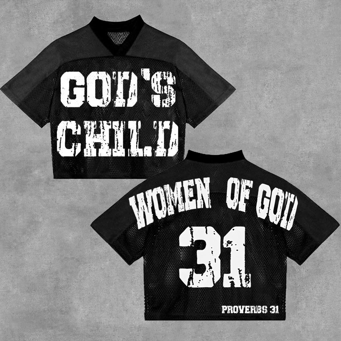 Vingate God's Child Women Of God Blokecore V-neck Mesh Jersey