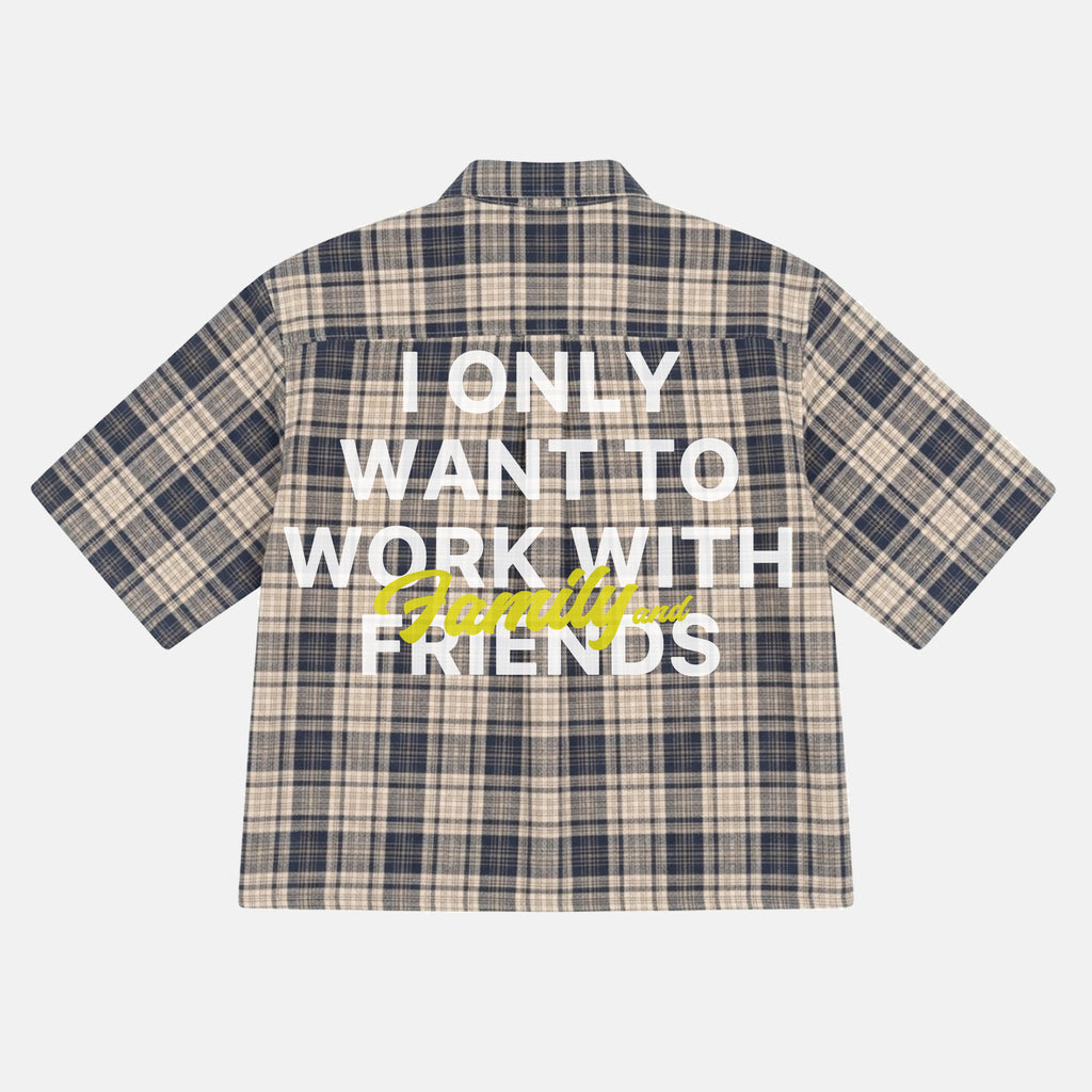 Personalized Retroslogan Graphic Plaid Jacket Shirt