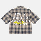 Personalized Retroslogan Graphic Plaid Jacket Shirt