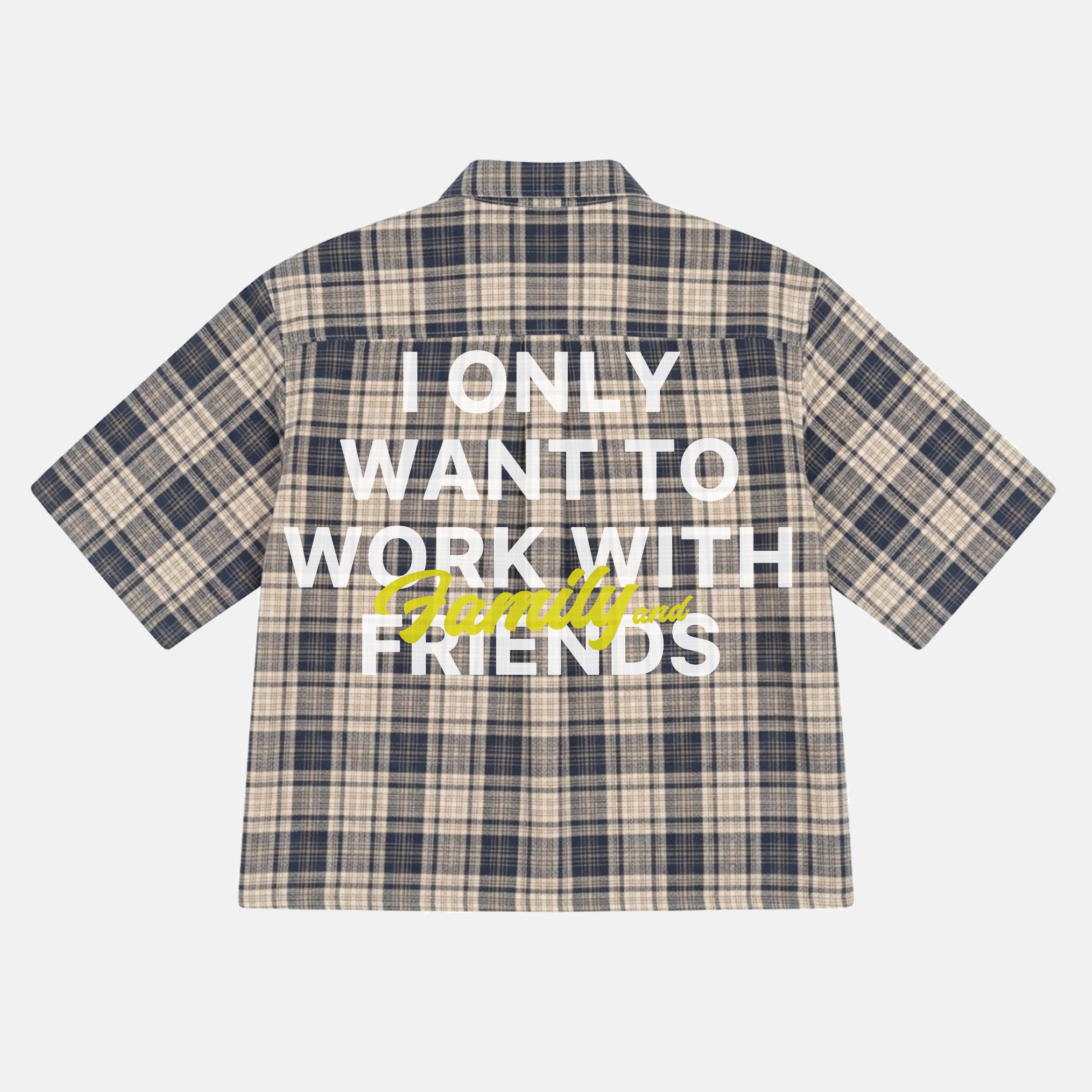 Personalized Retroslogan Graphic Plaid Jacket Shirt