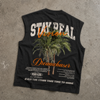 Stay Real Coconut Vacation Vintage Graphic Tank Top