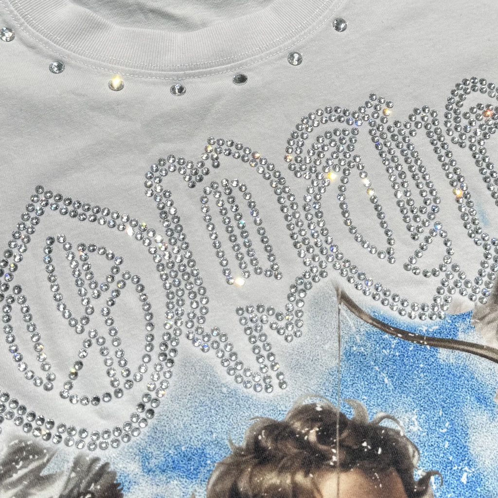 Sopula Retro Angel Cross Graphic Rhinestone Tank Top