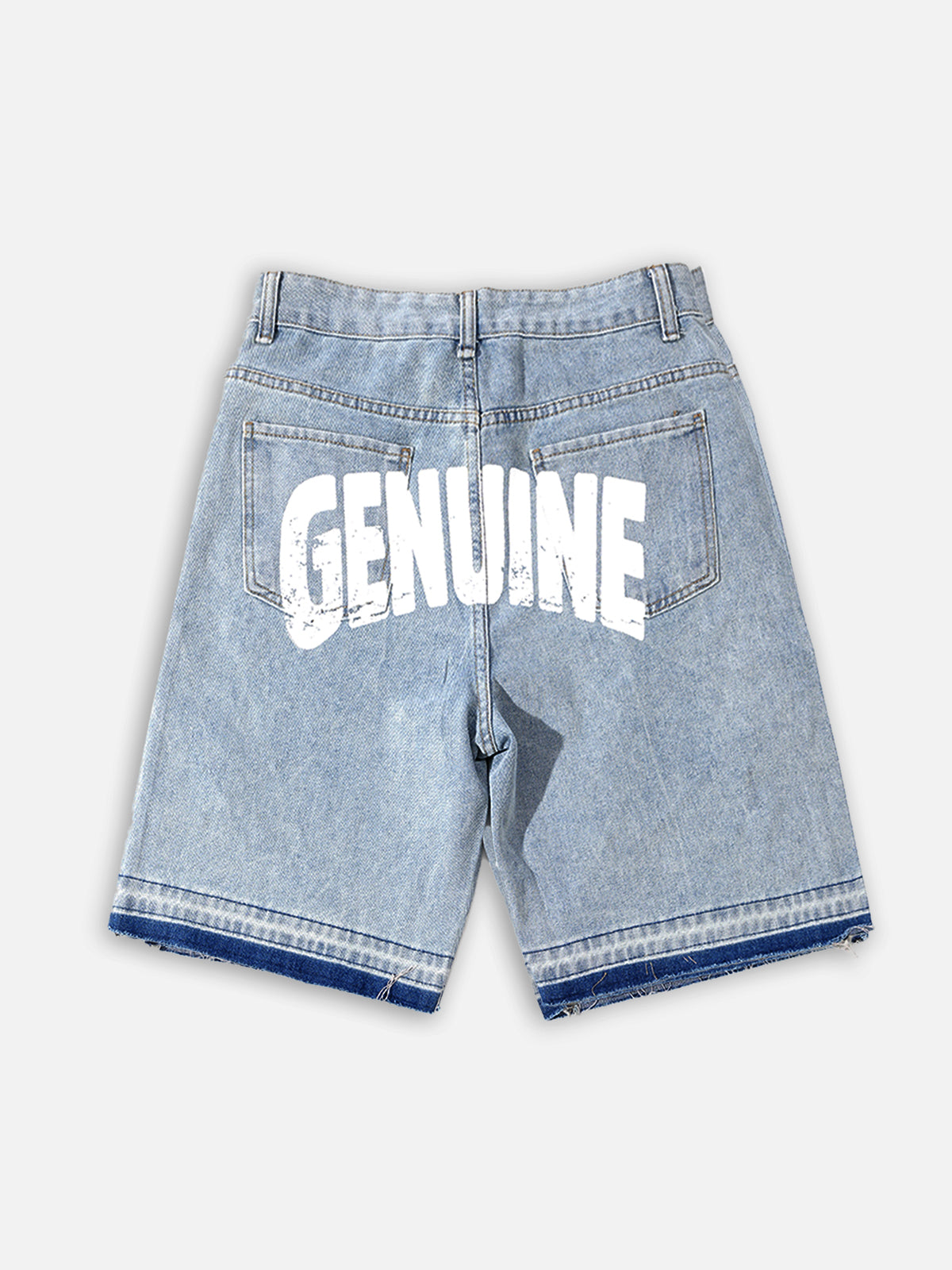 Hiphop Cross Hot Diamond Genuine Denim Shorts