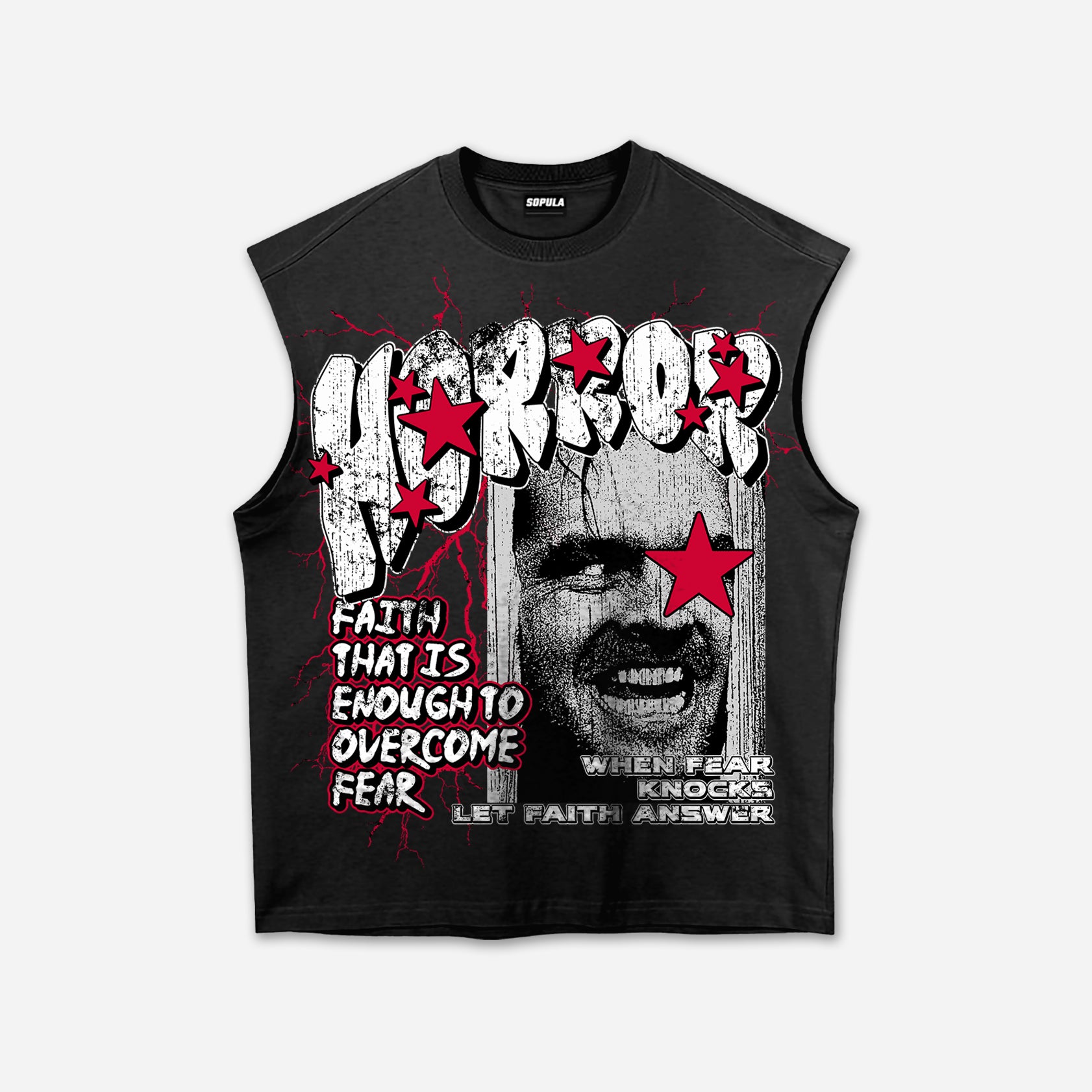 Shining Faith Over Fear Classic Retro Print Tank Top