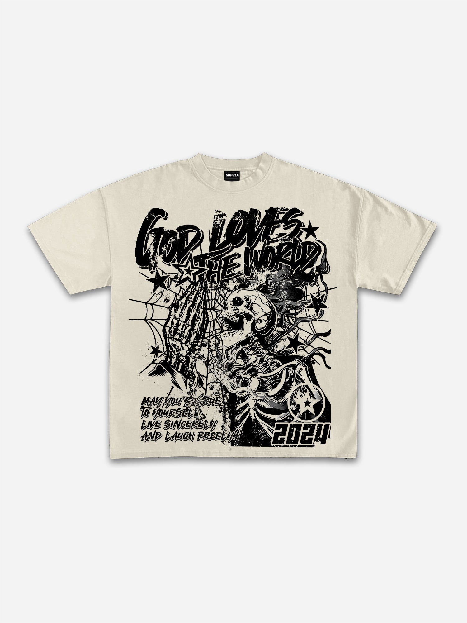 Street God Loves The World Graphic T-shirt