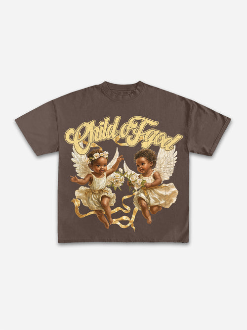 Child Of God Print Cotton T-shirt