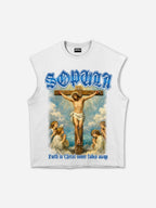 Sopula Portrait Of Jesus Artistic Graphic Tank Top