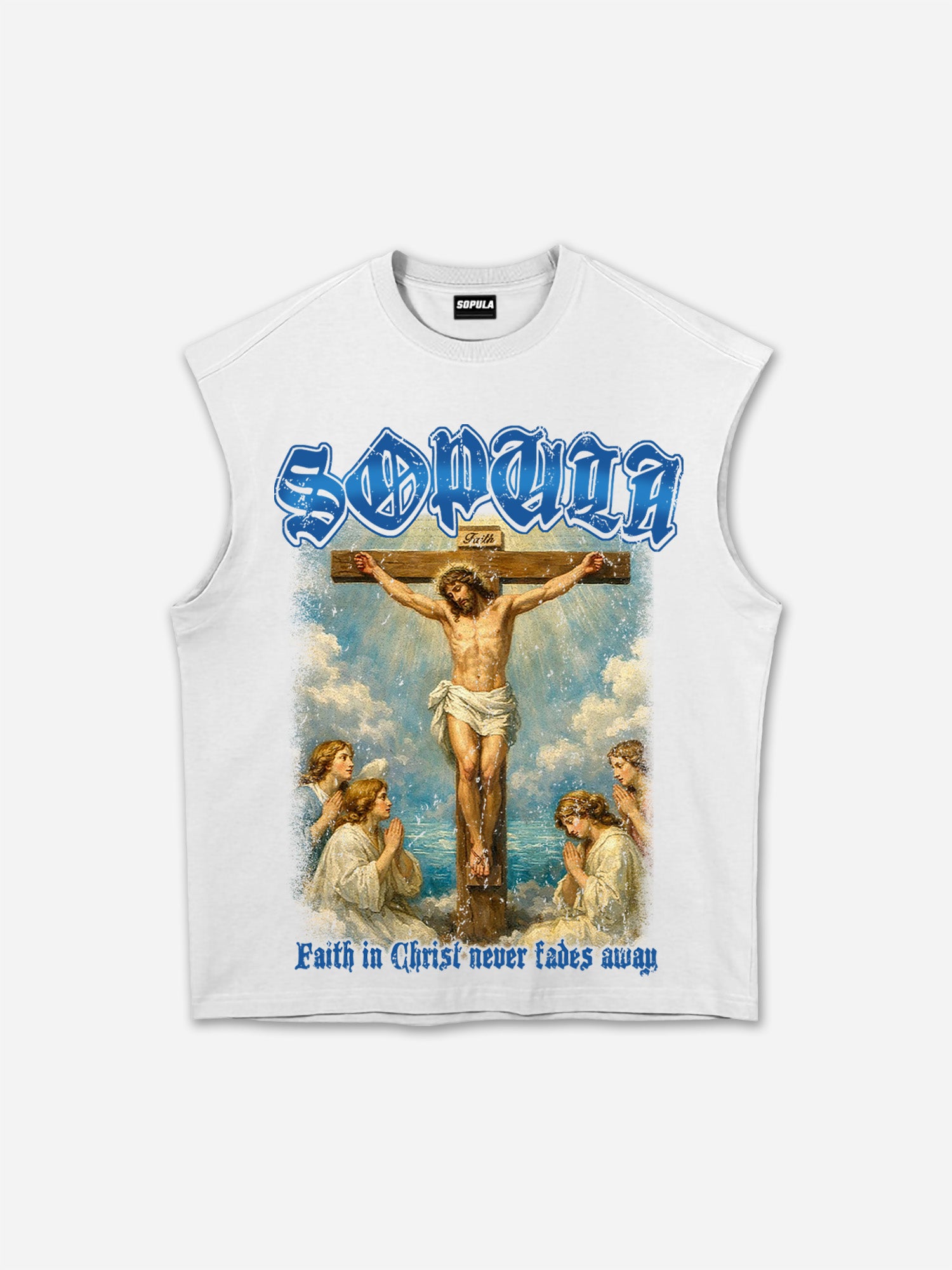 Sopula Portrait Of Jesus Artistic Graphic Tank Top