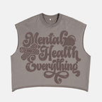 Mental Health Matters Most Retro Slogan Graphic Short Tank Top