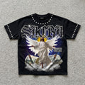Sacra Retro God Violence And Wealth Graphic T-shirt