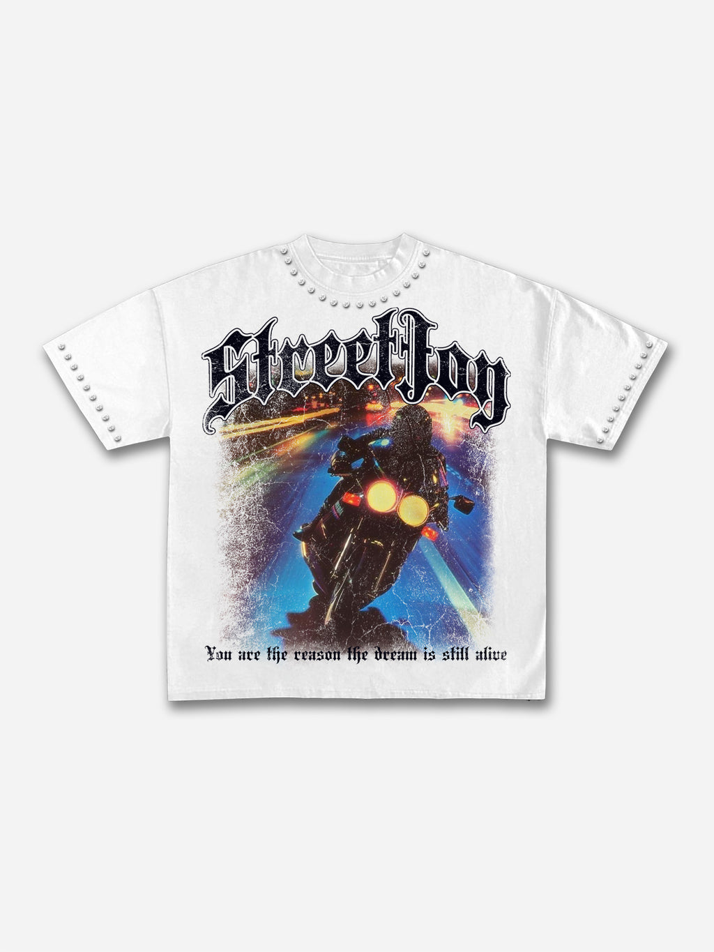 Hot Diamonds Street Fun Motorcycle Vintage Graphic Cotton T-shirt