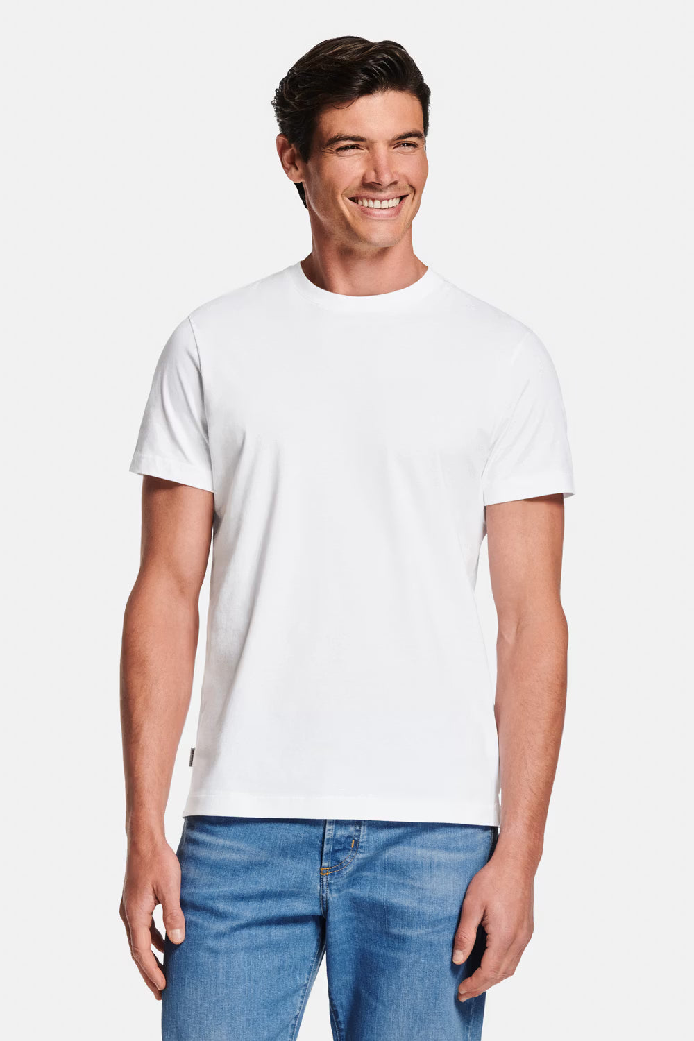 Solid Color Drop Shoulder Pure Cotton Tee