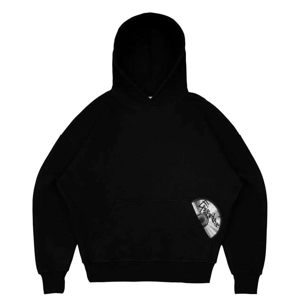 Street-style Cd-print Embroidered Pocket Sweatshirt