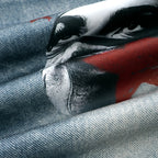 Men's Wide-leg Jeans With Star Chain Print