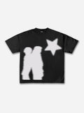 Men's Casual Virtual Shadow Graphic Short Sleeve T-shirt