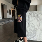 Retro Y2k Cross Drawstring Men's 3/4 Shorts