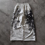 Y2k Retro Snake Print Loose Fit Wide-leg Pants