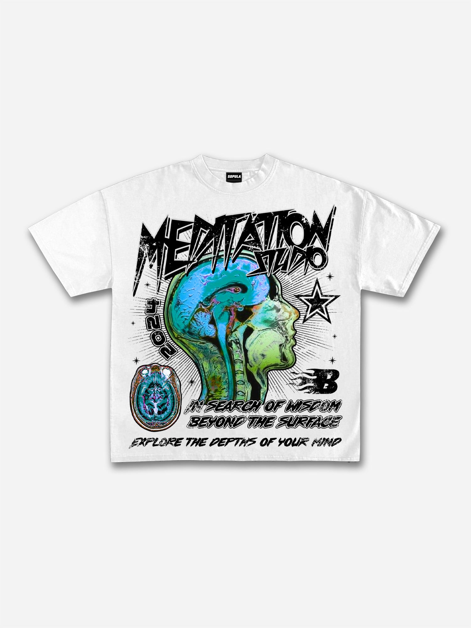 Meditation Following The Heart Retro Making Old Graphics Cotton T-shirt