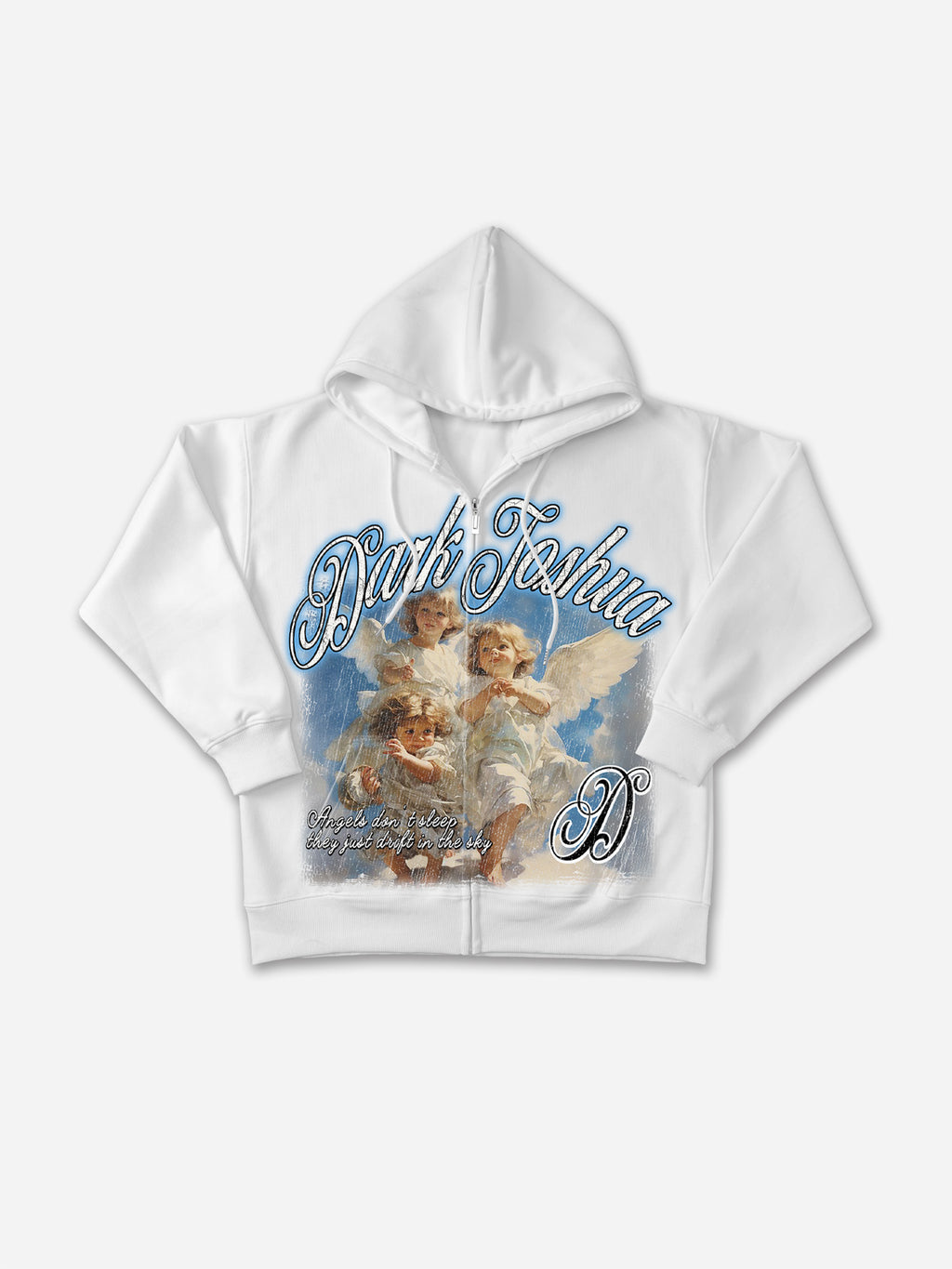 Dark Joshua Angel Graphic Zip-up Hoodie