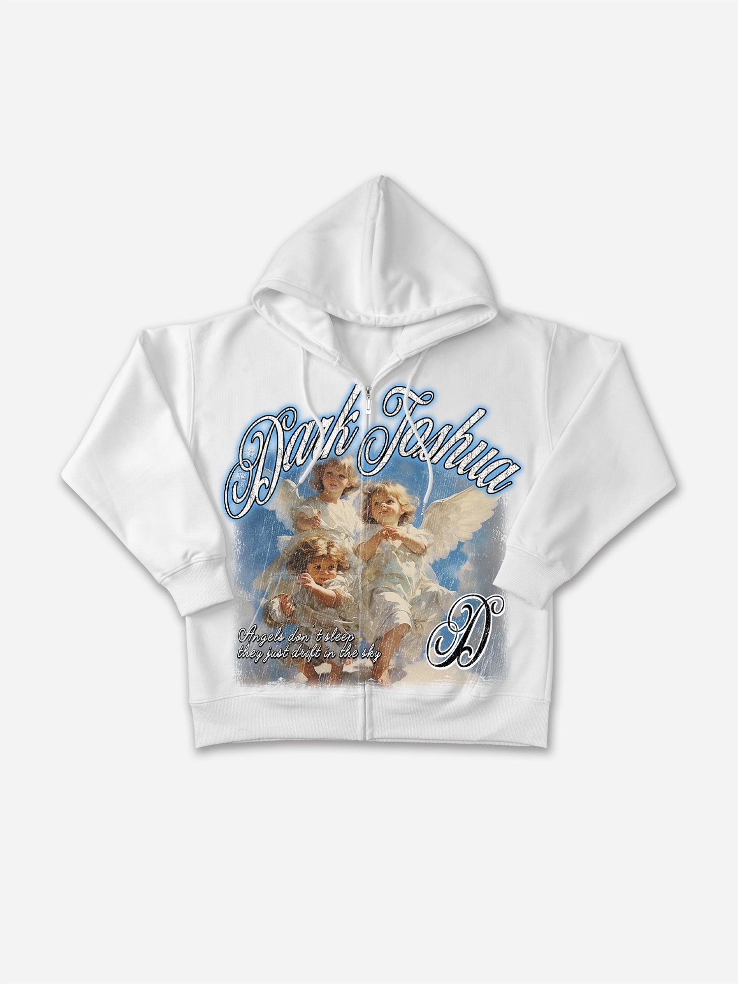 Dark Joshua Angel Graphic Zip-up Hoodie