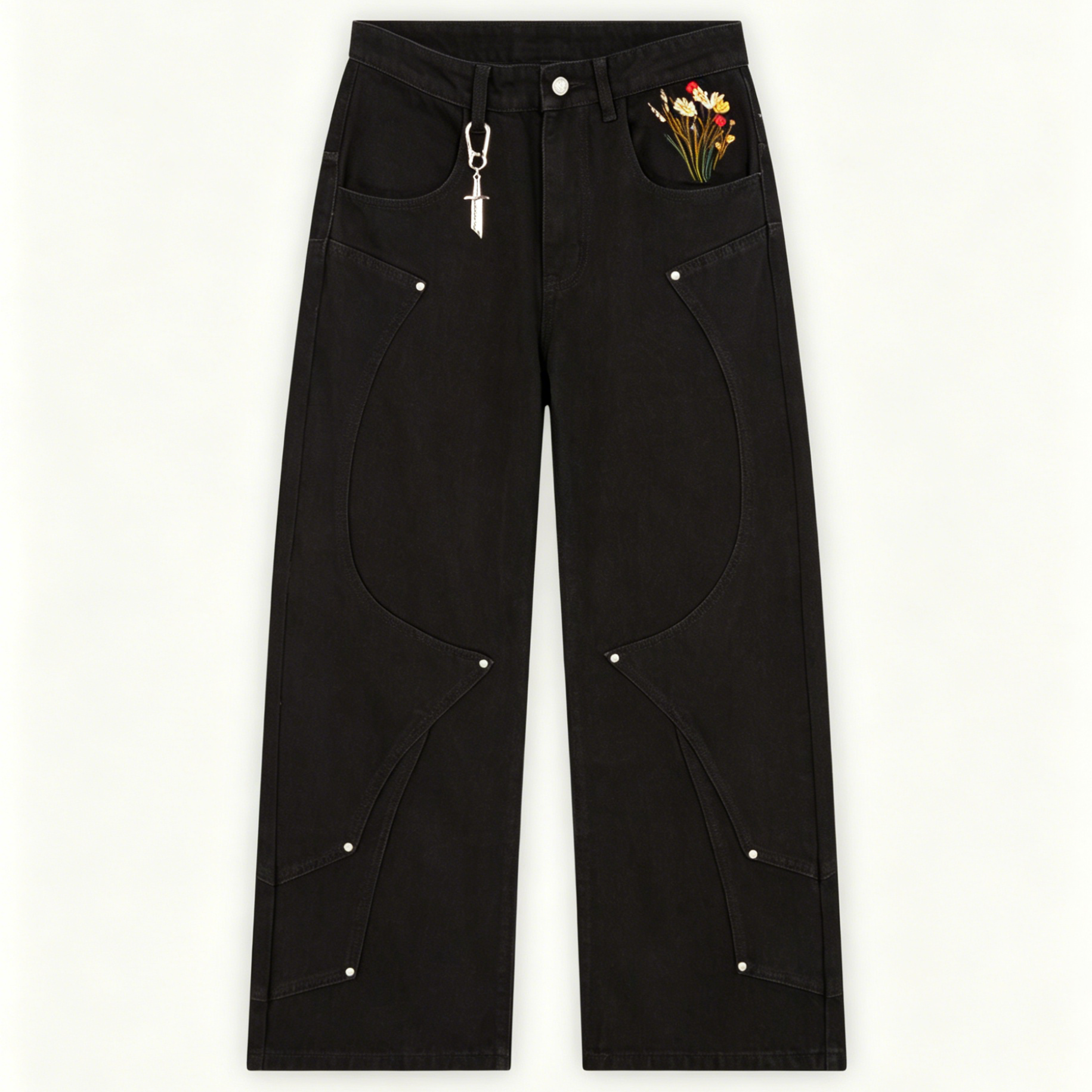 Men's Retro Fallen Knight Baggy Jeans