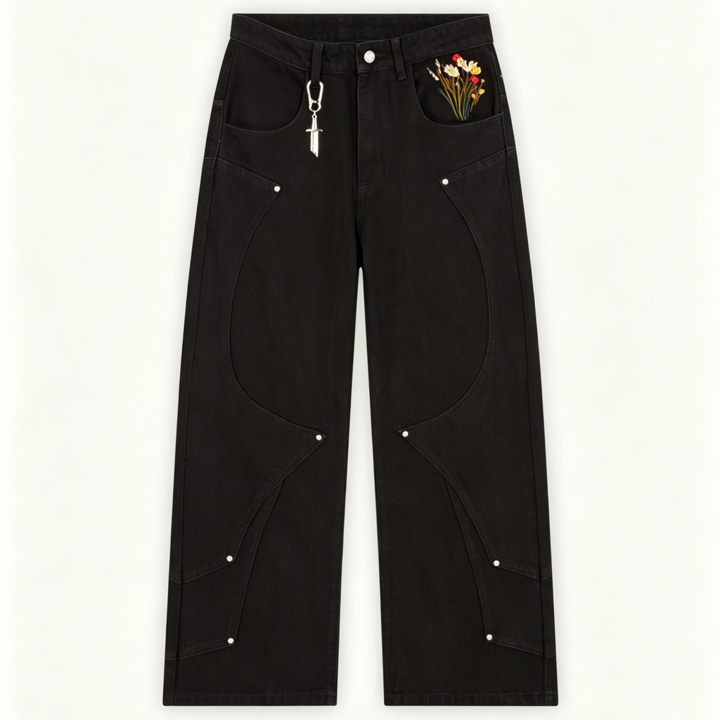 Men's Retro Fallen Knight Baggy Jeans