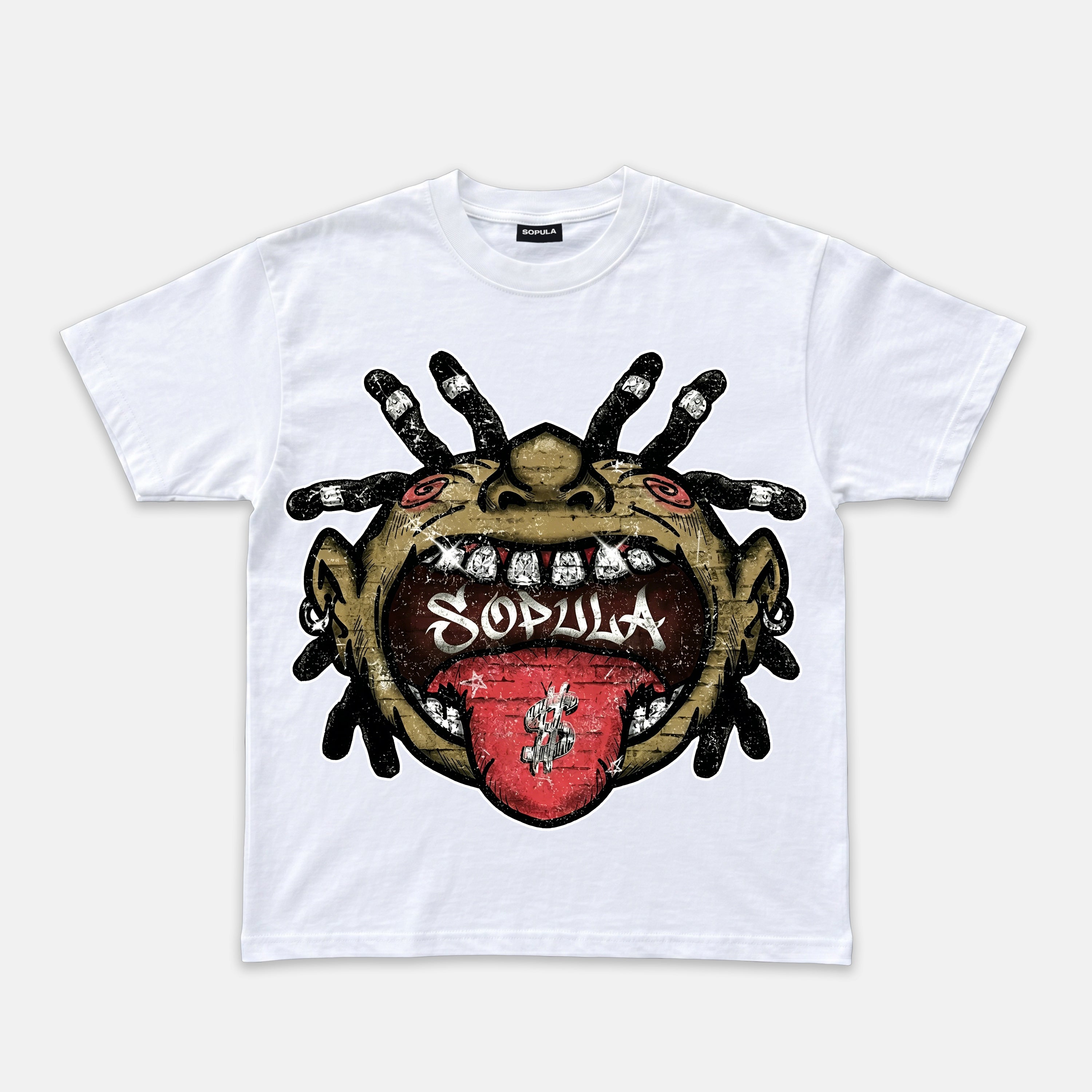 Hip-hop Street Boy Walks His Own Path Graphic Cotton T-shirt