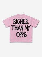 Richer Than My Opps Vintage Abstract Man Graphic Cotton T-shirt
