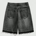 Vintage Y2k Trendy Letter Rhinestone Loose Denim Shorts