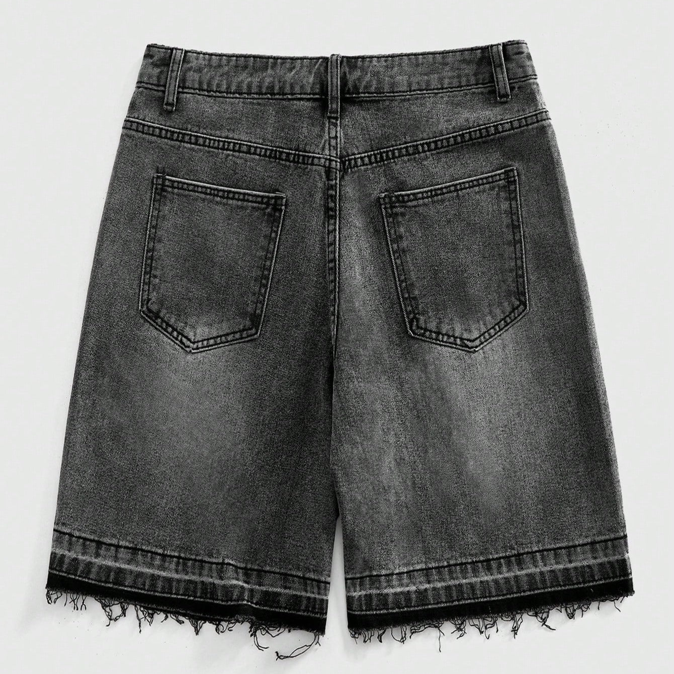 Vintage Y2k Trendy Letter Rhinestone Loose Denim Shorts