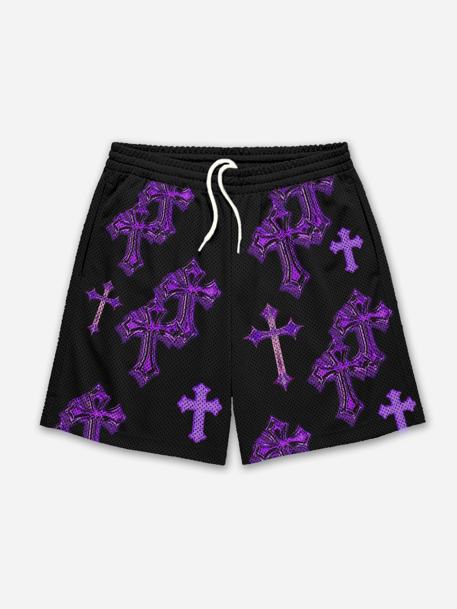 Cross Graphic Dot Mesh Shorts