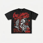 Street God Loves The World Graphic T-shirt