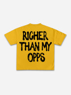 Richer Than My Opps Vintage Abstract Man Graphic Cotton T-shirt