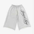 Jesus Is King Handwritten Font Design Terry Wool Capri Sweatpants