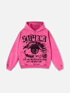 Sopula Star Eyes Graphic Acid Wash Hoodie